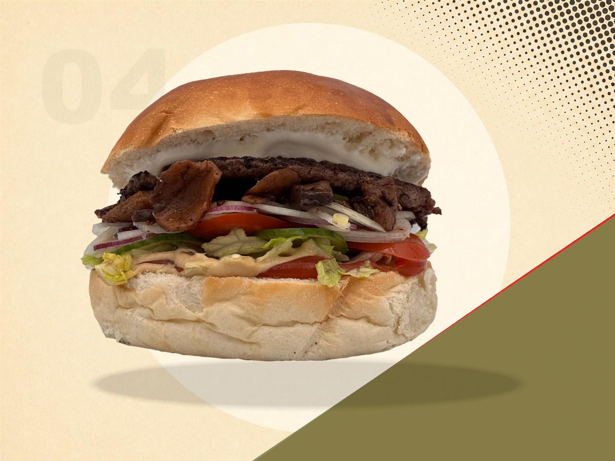 Fűszeres Marhaburger Erdei Gombával – marhahúspogácsa, kínai tőkegomba, laska